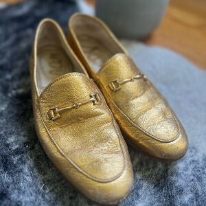 Sam Edelman Metallic Gold Loraine Loafer Flats